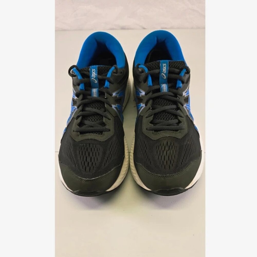 Asics Gel-Contend 7 Running Shoes Mens US 13 Black Blue Low‎ Top 1011B040